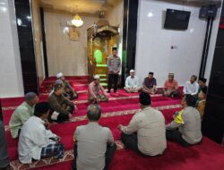 Giat Sholat Subuh Berjama’ah Dalam Rangka Cooling System Pemilu Damai, Kapolsek Tualang Berikan Himbauan Kamtibmas