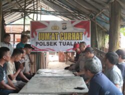 Jum’at Curhat Bersama Polsek Tualang, Supir Minta di Sepanjang Jalan Industri di Perbaiki