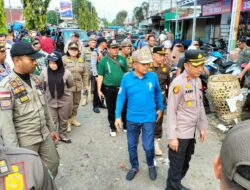 Terjunkan Puluhan Personil, Polsek Tualang Lakukan Pengamanan Penertiban PKL di Pasar Tuah Serumpun dan Pipa Caltex