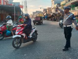 Sat Lantas Polres Batu Bara, Melaksanakan Kegiatan Pengaturan Arus Lalulintas