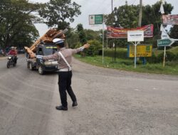 Sat Lantas Polres Batu Bara, Melaksanakan Kegiatan Pengaturan Arus Lalulintas