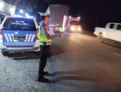 Polres Batu Bara Melaksanakan kegiatan Patroli Blue Light Di Lokasi Rawan Macet