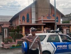 Jajaran Sat Lantas Polres Batubara , Melaksanakan Patroli Dan Pengamanan,Saat Jemaat Umat’ Nasrani Ibadah Minggu