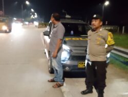 Kapolsek Lima Puluh Melaksanakan Kegiatan Patroli Malam