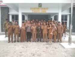 Polsek Tanah Jawa Hadiri Apel Perdana di Kantor Camat Baru, Perkuat Sinergitas TNI-Polri dan Pemda