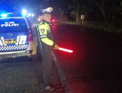 Sat Lantas Polres Batu Bara, Melaksanakan Kegiatan Patroli Blue Light.