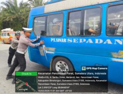Polri Hadir untuk Masyarakat: Satlantas Polres Simalungun Sigap Bantu Bus Mogok dan Gelar Operasi Keselamatan Toba 2025
