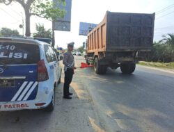 Personil Sat lantas Polres Batu Bara, Gencar Melaksanakan Patroli Patroli Kibas Bendera.