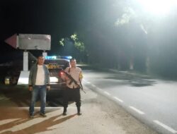 Personil Polsek Lima Puluh,Gelar Patroli mobile Pada Malam Hari.