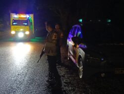 Personil Polsek Lima Puluh,Giat Patroli Mobile Pada Malam Hari