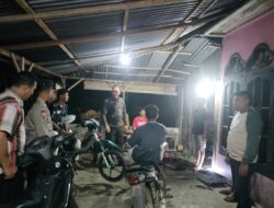 Plt, Kapolsek Medang Deras, Melaksanakan Patroli Malam , Antisipasi Geng Motor.