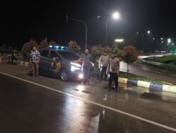 Kapolsek Lima Puluh AKP Tukkar L Simamora SH, MH, Gelar Patroli Mobile Pada Malam Hari.