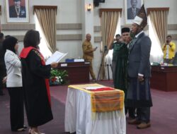 Kapolres Simalungun Hadiri Pengambilan Sumpah Pimpinan DPRD Kabupaten Simalungun Periode 2024-2029