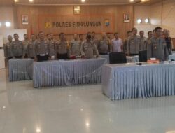 Kapolres Simalungun Ikuti Taklimat Awal Audit Kinerja Irwasda Polda Sumut Secara Virtual