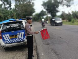 Patroli Kibas Bendera Dan Video Situasi Arus Lalulintas, Giat Sat Lantas Polres Batu Bara.