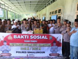 Kapolres Simalungun Gelar Bakti Sosial Di Pondok Pesantren Darul Hikmah Dalam Rangka Silaturahmi Ramadhan