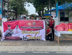 Sat Samapta Polres Simalungun Bagikan Takjil untuk Masyarakat di Bulan Ramadhan