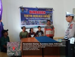 Sat Lantas Polres Simalungun Gelar Sosialisasi Tertib Berlalu Lintas di Nagori Pantoan Maju