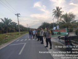 Polsek Tanah Jawa Gelar Patroli Dialogis Jelang Buka Puasa, Antisipasi Balap Liar dan Begal di Seputaran Kp. Korem – Bah Jambi