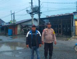 Personil Polsek Medang Deras ,Giat Melaksanakan Patroli Subuh.