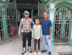 Personil Polsek Medang Deras,Giat Melaksanakan Pengamanan Ibadah Sholat Jumat.