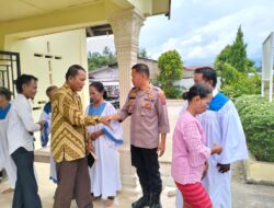 Polsek Lima Puluh,Gelar Cooling System dan Sambang, Bersama Jemaat Gereja HKI.