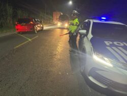 Patroli Blue Light,Gelar Sat Lantas Polres Batu Bara,Dititik Rawan Laka.