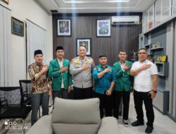Suasana Akrab Saat Kapolres Batu Bara Menerima Audiensi Mahasiswa Ikatan Pelajar Al-Wasliyah Kabupaten Batu Bara.