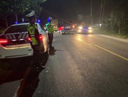 Patroli Blue Light,Gelar Sat Lantas Polres Batu Bara,Dititik Rawan Laka