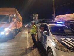 Patroli Blue Light, Giat Sat Lantas Polres Batu Bara, Pastikan Kenyamanan Bagi Pengguna Jalan..