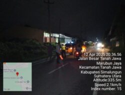 Polsek Tanah Jawa Gelar Patroli Malam, Antisipasi Kejahatan Jalanan dan Pelanggaran Lalu Lintas
