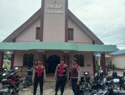 Personel Polres Batu Bara Gelar Patroli dan Pengamanan Gereja untuk Jaga Kamtibmas