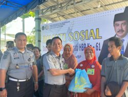 Sambut HBP Ke-61, Lapas Labuhan Ruku Bagikan 138 Paket Sembako Kepada Keluarga Warga Binaan dan Masyarakat Sekitar.