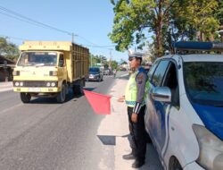 Sat Lantas Polres Batu Bara, Gelar’ Patroli Kibas Bendera.Pastikan keselamatan Pengguna Jalan.