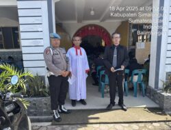 Polsek Tanah Jawa Amankan Perayaan Jumat Agung di Wilayah Hukumnya, Ibadah Berjalan Khidmat dan Kondusif