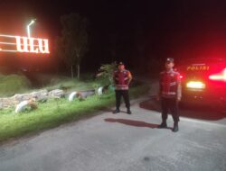 Personil Sat Samapta Polres Batu Bara, Melaksanakan Kegiatan Patroli Dengan Berjalan Kaki.