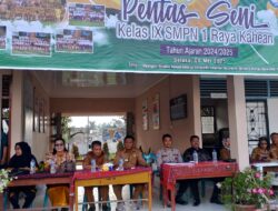 Polsek Raya Kahean Hadir di Pentas Seni dan Pelepasan Siswa Kelas IX SMP N 1 Raya Kahean, Tunjukkan Sinergi Polri dengan Masyarakat dan Dukungan Terhadap Pendidikan   