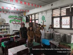 Polsek Bangun Dampingi Pembagian Makanan Bergizi Gratis untuk Siswa SD di Kecamatan Siantar