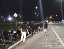 Tim Laser Polres Simalungun Berhasil Cegah Balap Liar di Jalan Medan 