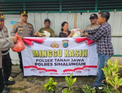 Polsek Tanah Jawa Polres Simalungun Tunjukkan Kepedulian Sosial Melalui Program Minggu Kasih untuk Warga Kurang Mampu