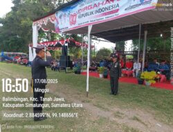 Polsek Tanah Jawa Sukses Gelar Upacara Aubade HUT RI ke-80, Perkuat Kamtibmas di Wilayah Simalungun