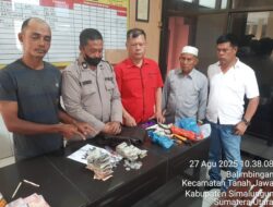 Polsek Tanah Jawa Polres Simalungun Tunjukkan Kepedulian Negara, Berhasil Tangkap Pencuri Kotak Infak Masjid Asy Syuhada