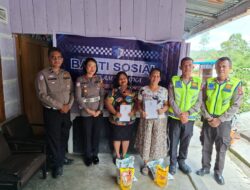 Satlantas Polres Simalungun Wujudkan Kepedulian Sosial, Berikan Baksos kepada Relawan Laka Lantas di Hari Lalu Lintas Bhayangkara ke-70