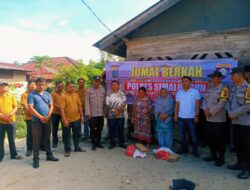 Polri Peduli, Rakyat Bahagia: Polsek Tanah Jawa Gelar Jumat Berkah di Huta II Ujung Ban”