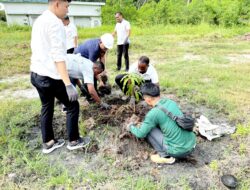 Satreskrim Polres Bengkalis Edukasi PT. ISA Tanam Pohon Dan Cegah Judi Onlone