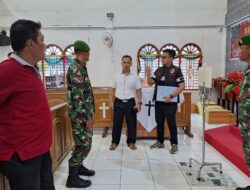 Kanit Jatanras Polres Simalungun Pimpin Sterilisasi Gereja: “Keselamatan Jemaat Prioritas Utama Kami!”