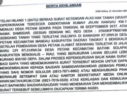 BERITA KEHILANGAN SKT