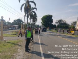 Ipda Ganda Damanik Pimpin Patroli Siang, Buru Balap Liar dan Begal di Jalur Pansiantar-Parapat