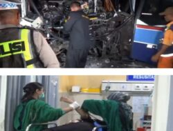 Kecelakaan Bus Mila vs Truk Tronton di Tol Magetan, 20 Penumpang Luka-Luka