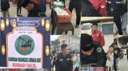 Jaga Tradisi Berbagi, Gabungan Organisasi Lembaga Adat (Gola) ‘Hijaukan’ Jalan Sudirman dengan 1.000 Takjil